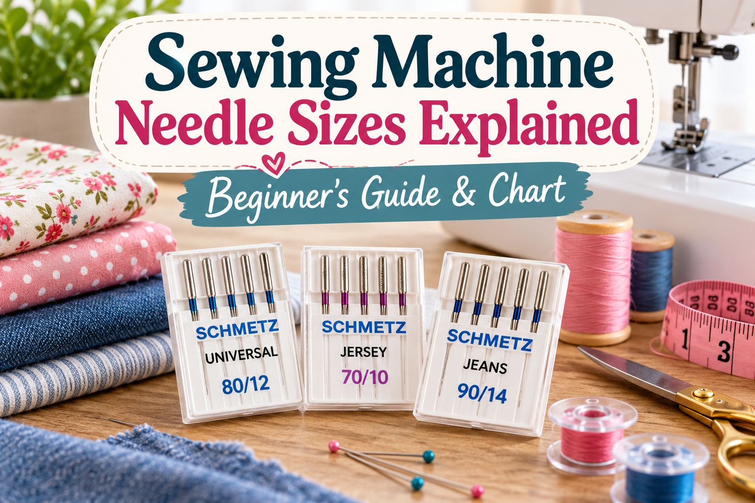 Sewing Machine Needle Sizes Explained: Beginner's Chart